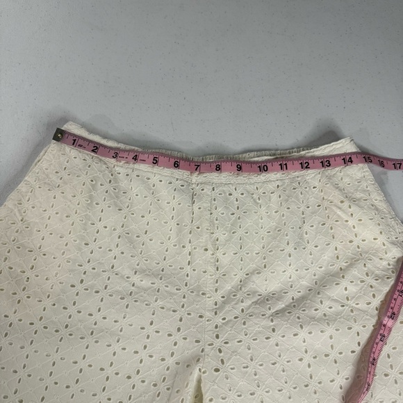 Vintage Alfred Dunner Pull-On Capris Ivory Eyelet Back Elastic Women’s Size 14 - Picture 5 of 12